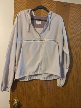 Thread & Supply Light Lavender Hooded Half-Zip Pullover